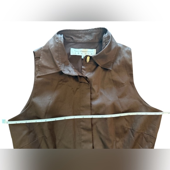 ABADIA Sama Gathered Cotton-Poplin Maxi Shirt Dress in Brown Size 4 Retail $850 - Picture 5 of 15